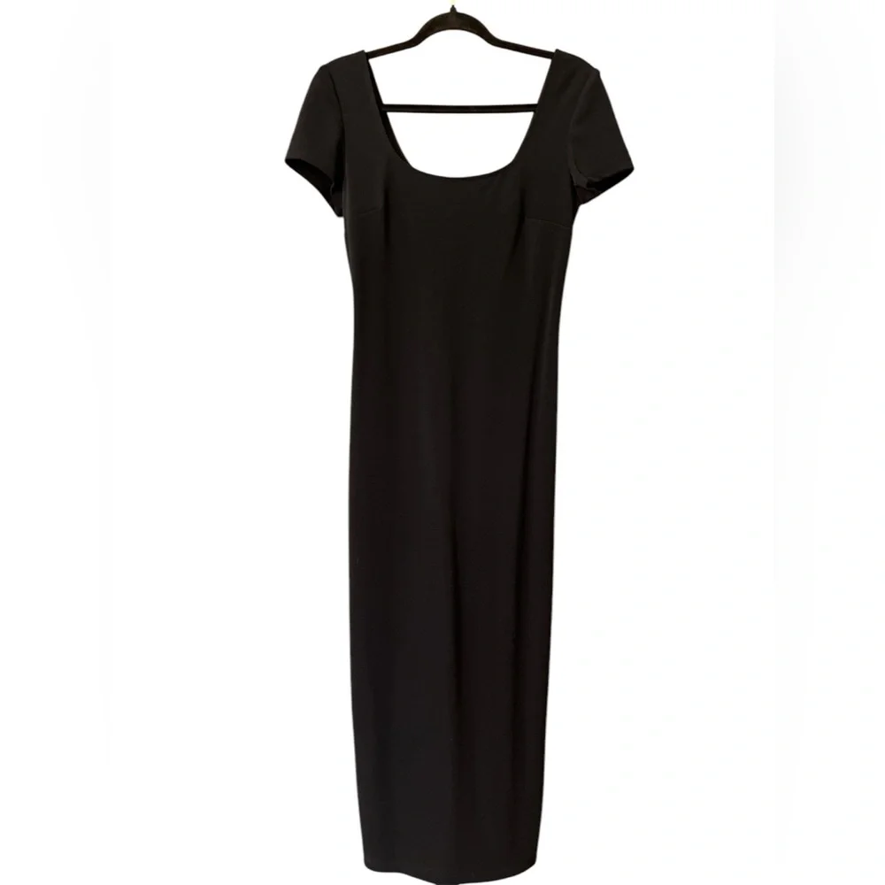 Joseph Ribkoff black midi length pencil dress